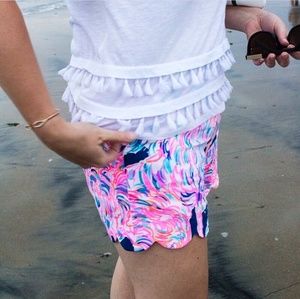 Lilly Pulitzer Buttercup Scalloped Shorts